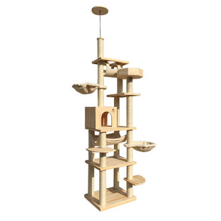 巨型猫爬架实木一体剑麻猫树猫窝通天柱猫跳台太空舱猫抓柱猫架高