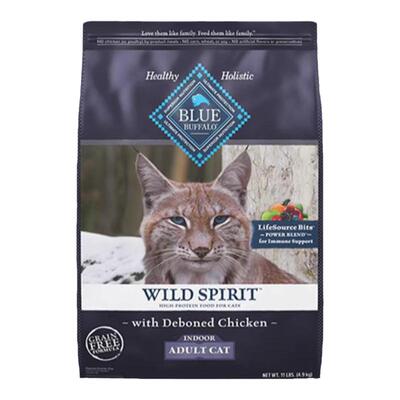 临期蓝馔美国蓝挚BlueBuffalo鸡肉无谷原野精灵成猫老猫粮1.8kg
