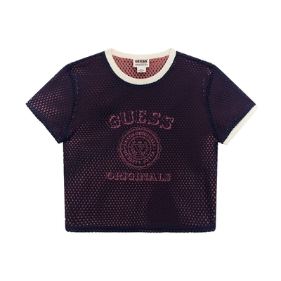 GUESSOriginals   女士透气网眼设计T恤-W4YP21KCCL0