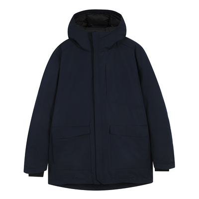 冰湾700蓬加厚中长羽绒服白鸭绒