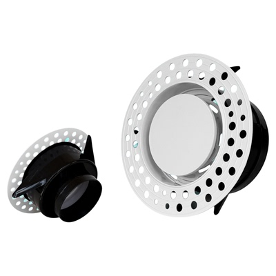 中央空调预埋新风口出风回风口无边框圆形可调风量隐藏送排风静音