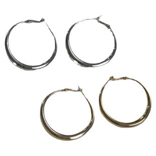 《风向标》刘亦菲同款简约通勤素圈耳环小众设计高级耳饰耳钉耳坠