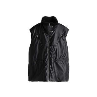 HM女装马甲冬季滑雪疏水防风科技面料涂层背心1249450