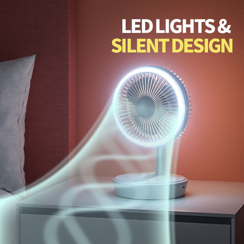 户外露营风扇照明家用桌面迷你帐篷吊扇可折叠壁挂扇无刷便携