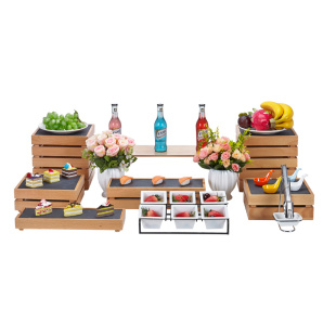 自助餐茶歇层架冷餐原木点心架寿司糕点甜品摆台宴会发布会展示架