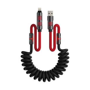 黑鱼铠甲神龙240W四合一快充数据线便携拉伸缩车载适用于华为苹果15/16小米手机平板充电pd快充USB数据传输线