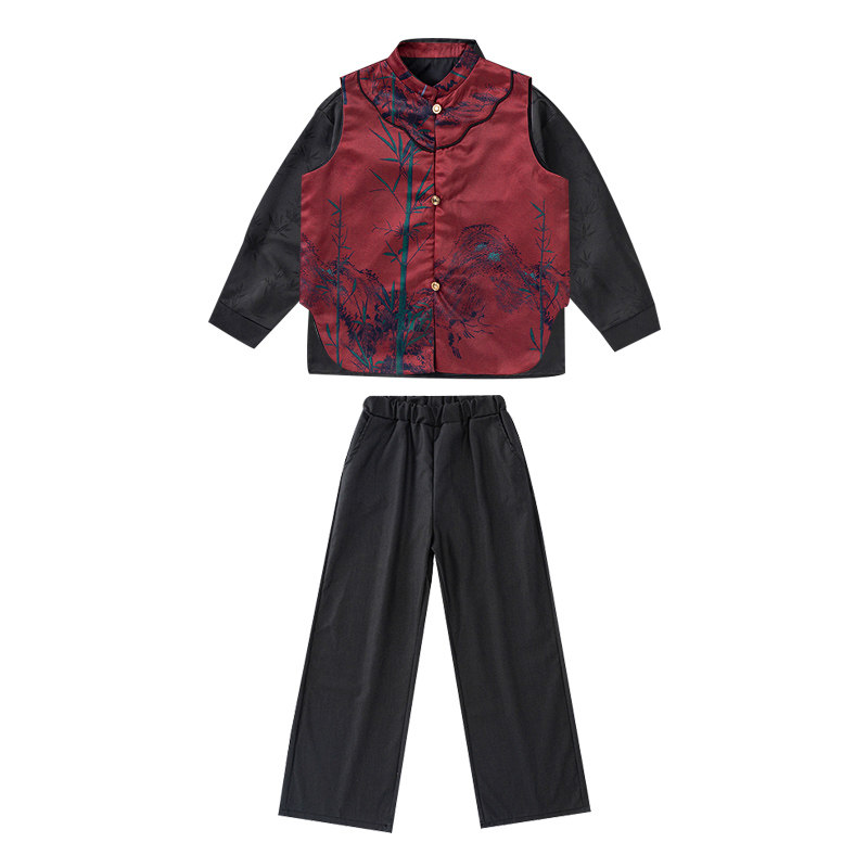 儿童中国风服装元旦演出服合唱服汉服表演古装女童爵士舞街舞潮服