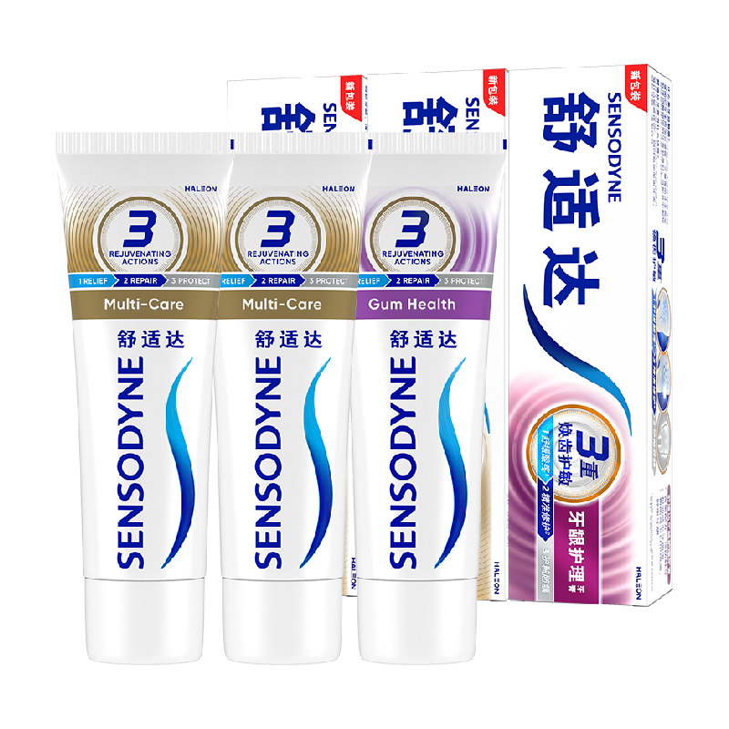 舒适达多效抗敏感牙膏含氟成人