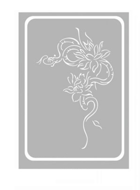花蝴蝶蛇喷绘纹身模板镂空图案