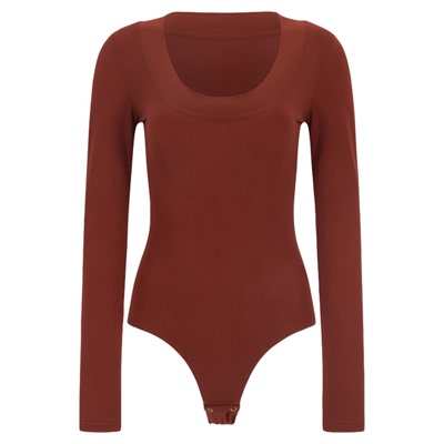 圆领宽边修身连体衣女气质上衣