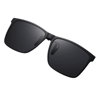 偏光太阳镜夹片钓鱼驾驶近视墨镜片男女防眩光强光紫外线黑灰夹片