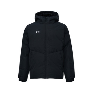 安德玛羽绒服男士冬季新款短款防风保暖夹克外套连帽白鸭绒上衣女