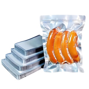 镀铝阴阳食品真空袋铝箔半透明熟食保鲜袋锡箔纸抽真空干果防潮袋