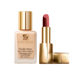 雅诗兰黛丝雾小金管双支礼盒 唇膏口红哑光质地 节日礼物 送女友