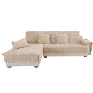 冬季毛绒简约现代沙发垫坐垫布艺田园防滑加厚沙发套沙发巾罩垫子