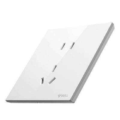 公牛亮面白蝶翼超薄G57开关插座