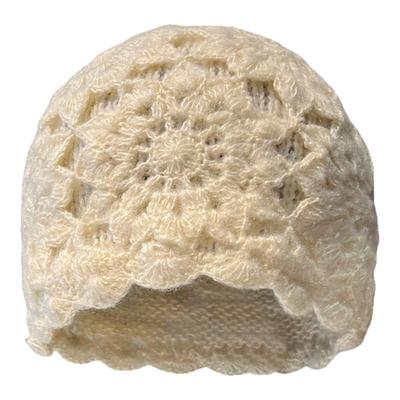 手工钩花毛线针织包头帽防寒保暖