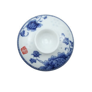 龙泉青瓷荷花鱼盖碗盖子零配件功夫茶具三才盖碗大小号单卖盖子