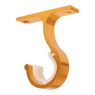 顶装吊顶窗帘杆支架座铝合金单杆罗马杆配件固定底座托架双杆挂钩