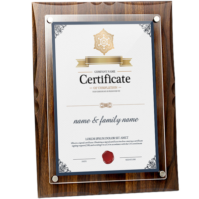 庆为高档木质荣誉证书框量大从优