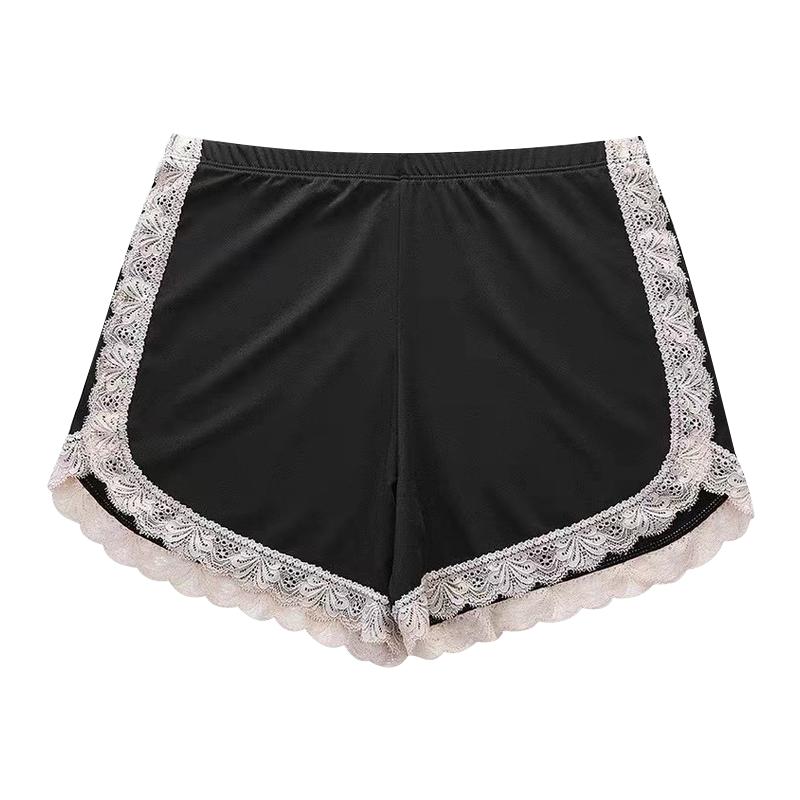 蕾丝安全裤防走光女夏可外穿jk纯色修身保险学生内搭打底短裤薄款