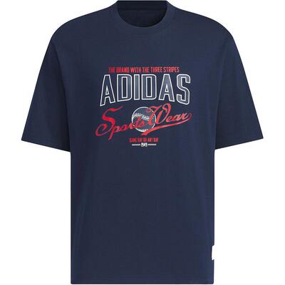 Adidas/阿迪达斯官方正品新款男士休闲印花圆领运动短袖JN9473