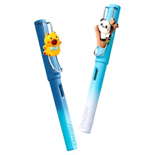 英雄钢笔三年级明尖EF0.38小学生专用高颜值可替换墨囊硬笔书法练字四年级儿童练字专用初学者钢笔官方正品