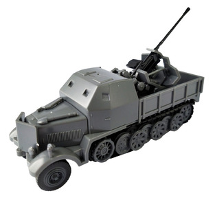 4D半履带装甲防空车军事战车二战德国SD.KFZ.7/2拼装模型玩具
