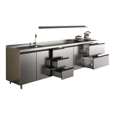 意式304不锈钢厨房餐边柜