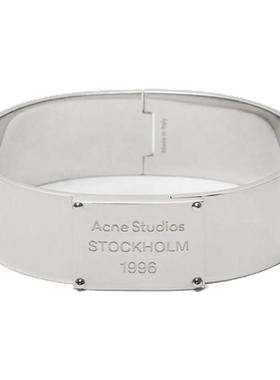 ACNE STUDIOS 秋冬新款男士黄铜材质潮流复古手镯银泰百货 301574
