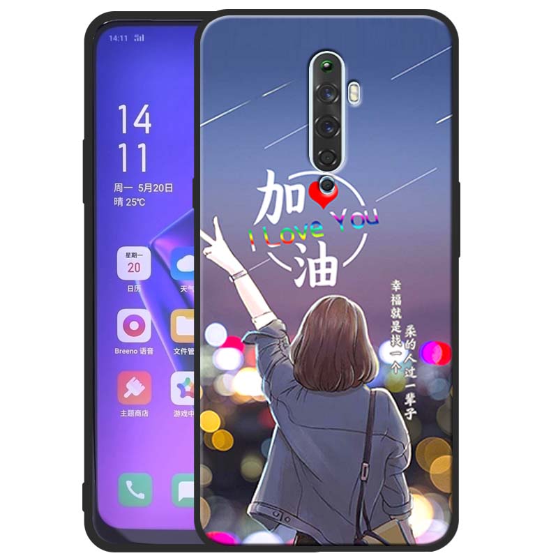 opporeno2Z手机壳男女网红新款reno2Z潮流全包边防摔硅胶软壳PCKM