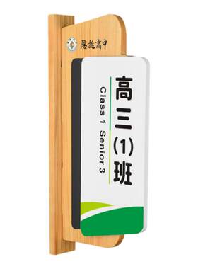 雾海双面磁吸可更换学校班级门牌