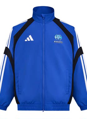 Adidas/阿迪达斯正品男女蓝黑色夹克立领休闲经典运动外套LG1980