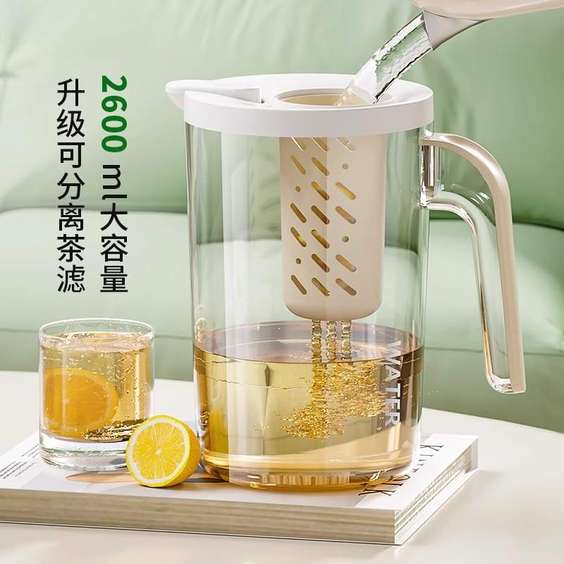 冷水壶冷水壶大容量家用储水耐高温冷泡冷萃果汁饮料泡茶塑料冰箱