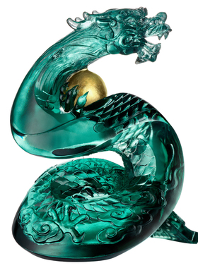 琉园TITTOT琉璃桌面青龙摆件