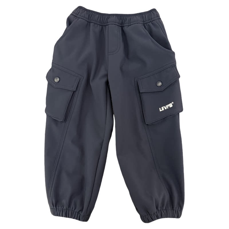 Levi's李维斯工装裤26冬儿童梭织加绒松紧腰运动束脚裤 LV2642075