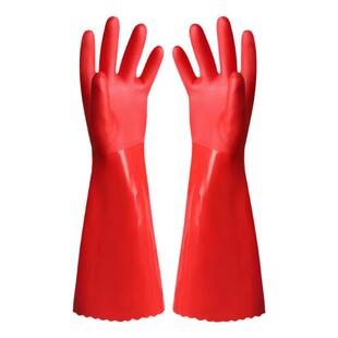 洗碗手套加绒加厚保暖款男女厨房耐用橡胶乳胶皮洗衣加长手套家务