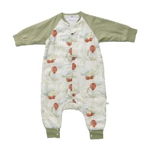 安旦婴幼儿童六层竹棉纱布睡袋春夏宝宝分腿连体衣睡袋