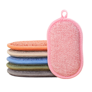 厨房洗锅海绵擦百洁布家用洗碗巾不易沾油双面巾抹布钢丝刷碗神器