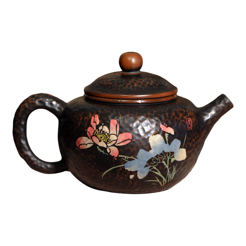 云南建水紫陶彩填壶手工泡茶壶送礼精品茶具茶室古色古香手工茶具