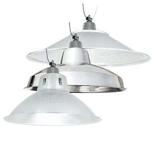 圆形大铝合金聚光罩外壳厂房工厂照明 e27灯座不锈钢灯罩罗口防水