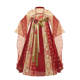 【现货】十三余童装[火树银花]国风汉服女童刺绣连衣裙25秋季新款