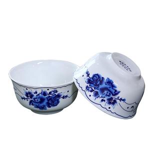 青花瓷碗套装家用骨瓷米饭碗10个装景德镇陶瓷饭碗吃饭碗定制logo