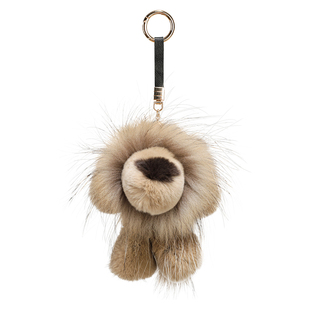 【小优家包包】HOYOZI秋冬毛毛挂件小萌狮子钥匙扣包挂可爱物件