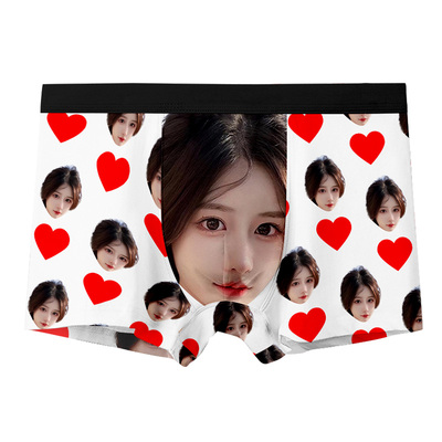 来图定制满印男士内裤照片图案