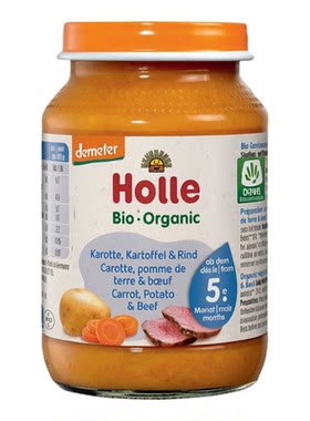 Holle 有机薯仔胡萝卜牛肉香港进口婴儿宝宝辅食果肉菜蓉营养190g