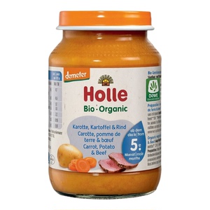 Holle 有机薯仔胡萝卜牛肉香港进口婴儿宝宝辅食果肉菜蓉营养190g