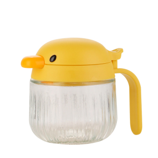 家用厨房玻璃调味瓶罐小黄鸭密封防潮调料盒烧烤料味精佐料盐瓶