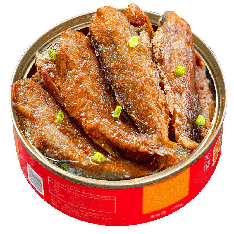 五香黄花鱼罐头即食下饭菜渤海湾深海带鱼罐头海鲜熟食罐装