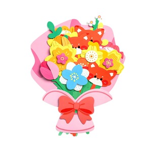 手工diy花束材料包立体贺卡儿童幼儿园感恩送老师